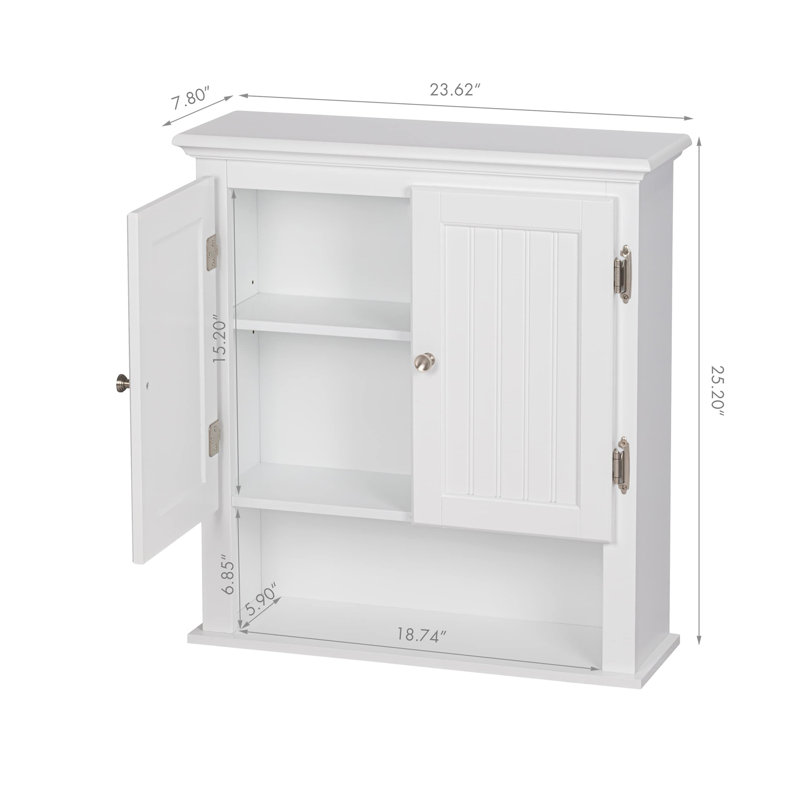 Armoire de salle de bain murale Jesusita, Blanc