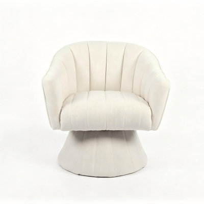 Modern Channel Tufted Barrel Chair