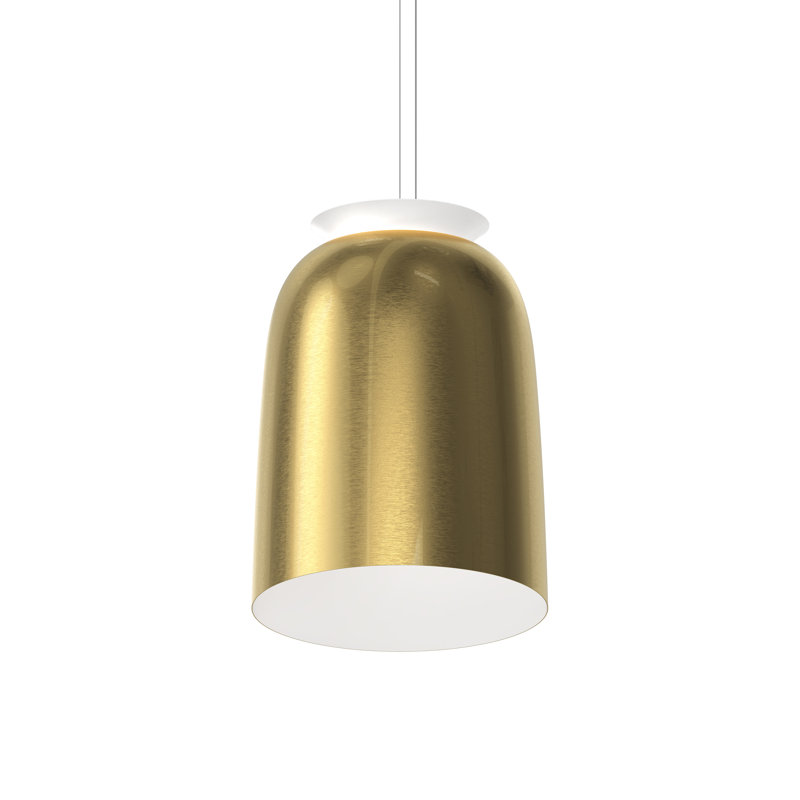 Belle 1 - Light LED Dome Pendant, 27.5" H x 19.5" W x 19.5" D, Brass