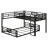 Twin Over Full Size Bunk Bed With Ladders, L Shaped Metal Bunk Bed Frame