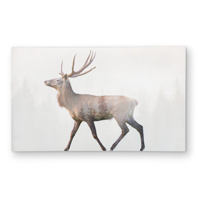Deer and Forest Brown Outdoor Area Rug for Home Decor