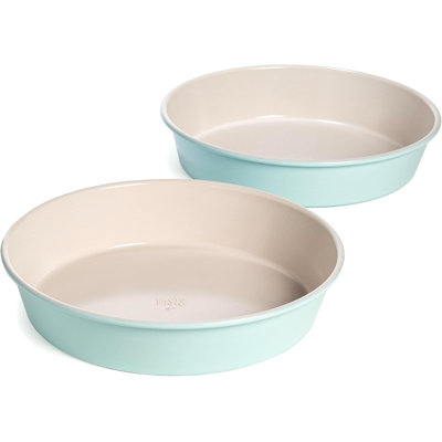 Ensemble de 2 moules à gâteaux ronds en céramique 9 pouces antiadhésifs