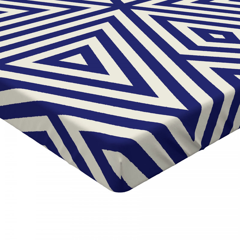 Microfiber Geometric Fitted Sheet, Full Fitted Sheet