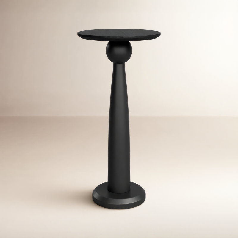 Callery Susanne Drum End Table, Black