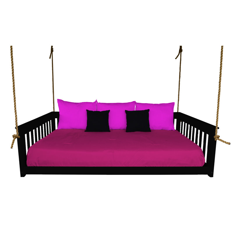 Carol Solid Wood Daybed, Black, Full