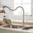 Brushed Nickel Kitchen Faucet With Pull Out Sprayer, Single Handle Single Lever Kitchen Sink Fauce-120746816
