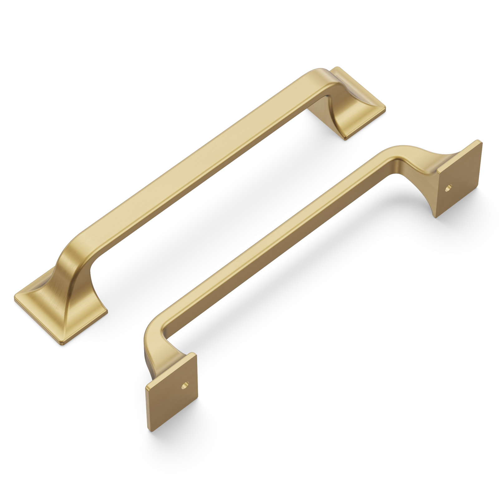 Forge Farmhouse Cabinet Pull, Brushed Golden Brass, 6-5/16", null