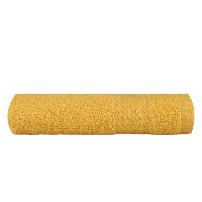 100% Cotton Wash Towel, Dark Yellow, 11.8 x 19.7 inches | 500 g/m², Soft & Absorbent | Machine Washable at 104°F | Perfect for Home, Spa, Gym & Travel, Durable & Luxurious Feel