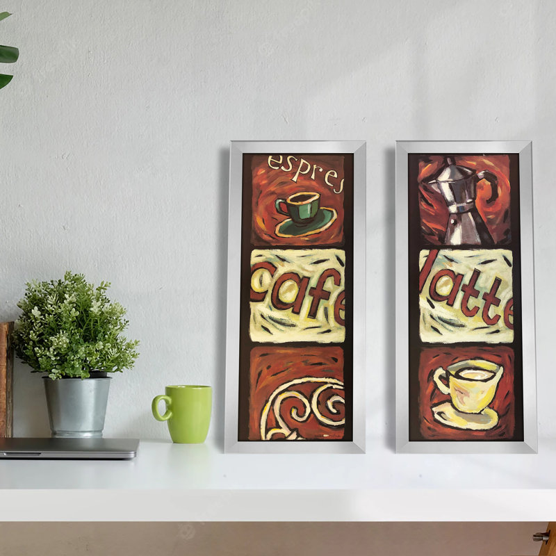 "Coffee Break" 2 Piece Print Under Glass