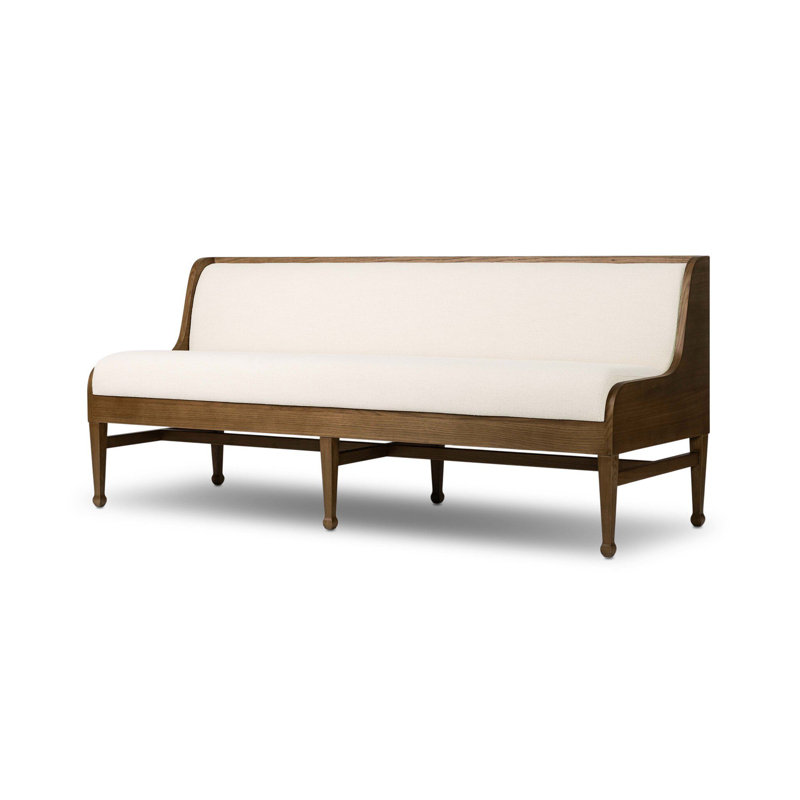 Banc de salle à manger Priscilla - 74 po - Crypton Wayfarer Snow
