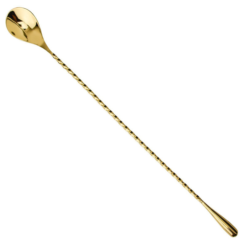 Everly Quinn Tear Drop Bar Spoon Silver, Gold