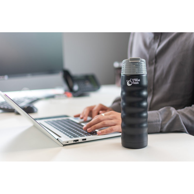 Pioneer Stainless Steel Travel Mug, Black