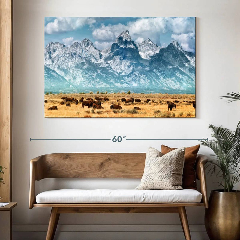 Bison de Yellowstone, H 34 po x l 51 po