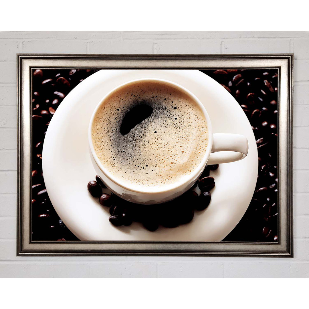 Gerahmtes Leinwandbild Black Coffee Froth