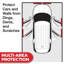 Protecteur de garage mural / protecteur de porte de voiture 36 po x 4 po - paquet de 2 - gris anthracite-1060506441