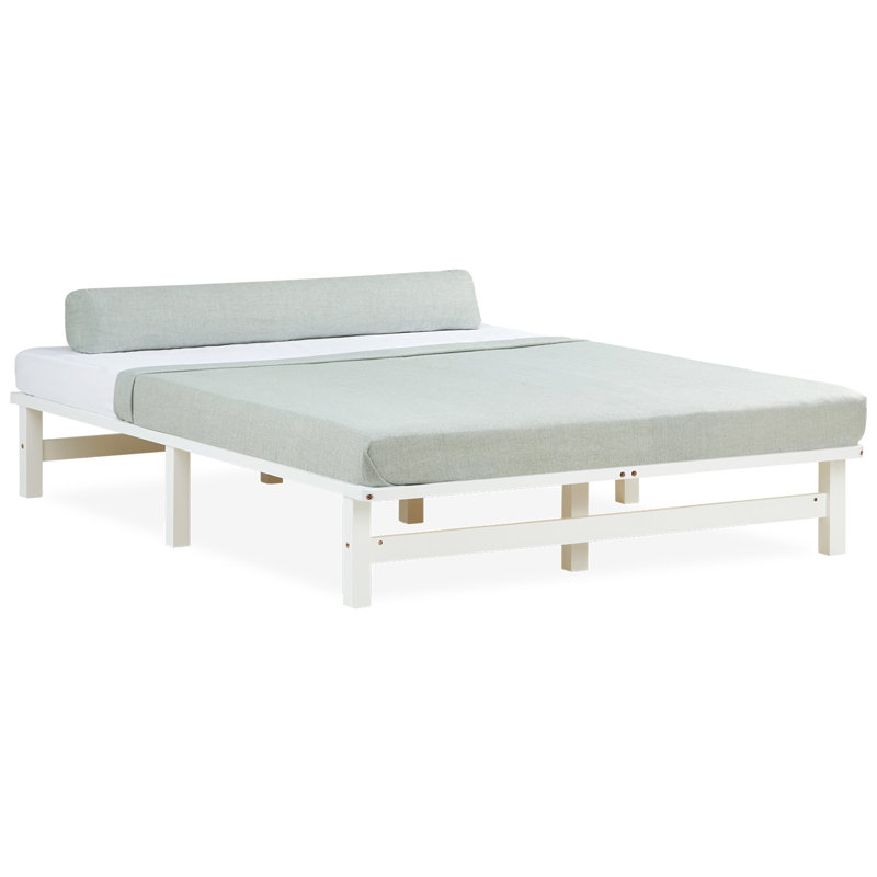 August Solid Wood Storage Bed, 140 x 200cm, White