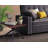 Faunia Reclaimed Mahogany Wood End Table with Black Steel Base 
