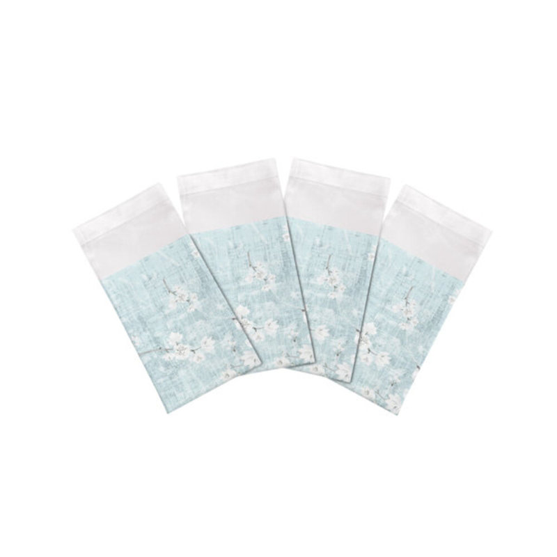 Blossom Fantasia Cotton Sateen Dinner Napkins, Sky