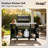 Flintex 5-Burner Propane Gas Grill Island with Side Burner, 52,000 BTU, 693 Sq. In. Cast Iron Grates & Griddle, Natural Gas Convertible, Outdoor Kitchen Station with Prep Table & Storage, Black