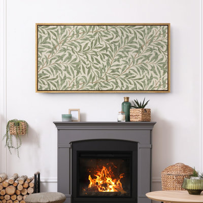 Leaves " Verdant Whisper Lush Foliage Pattern Modern Art Calm Warm Extra Large Artwork Pictures "