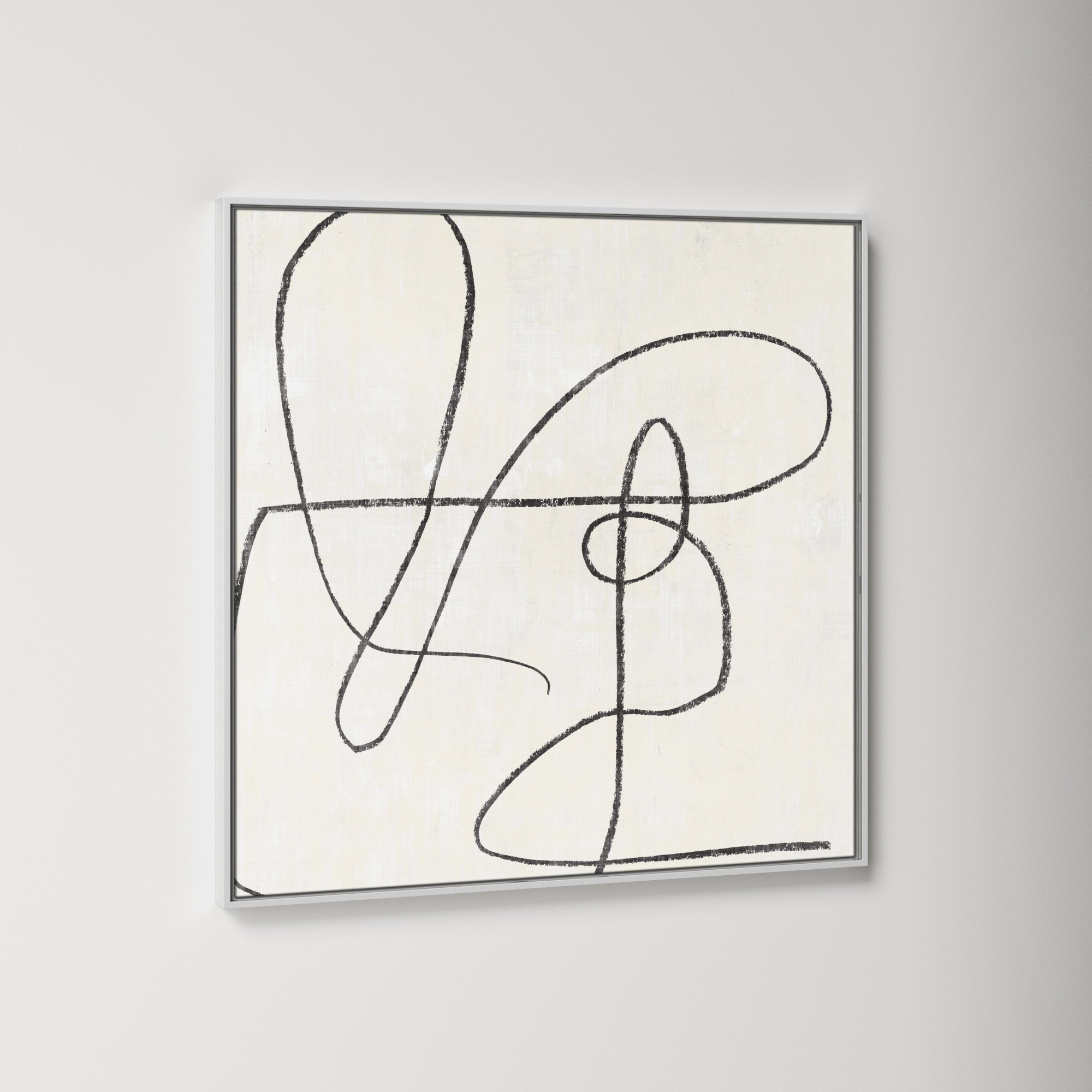 Juxtaposing, White, 37.5" H x 37.5" W