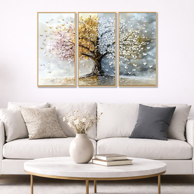 «Four Season Tree of Life I», ensemble de reproductions d'art mural arbre de vie
