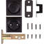 Contemporary Square Pocket Door Lock, Privacy (Bed/Bath) Latch, 2-3/4" Backset, RCL, By Stone Harbour Hardware-77328897