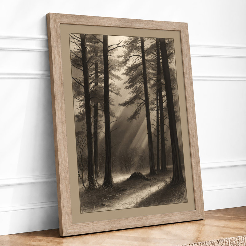 Path Into Mist Scandinavian - Print, A1 - 84.1 x 59.4 cm, Oak