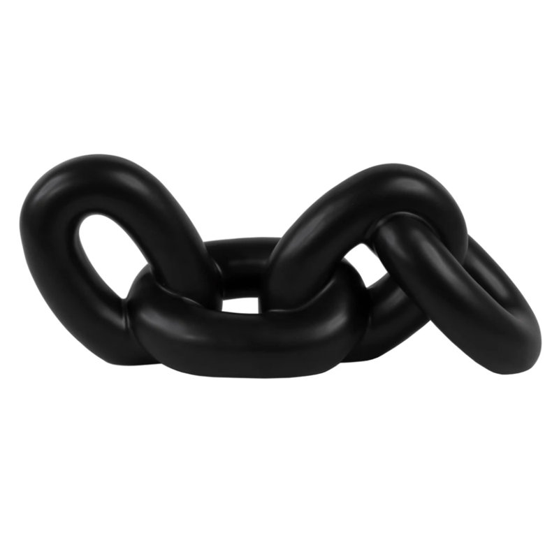 Ceramic Knot Sculpture, Black