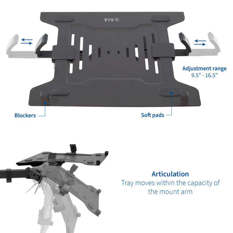 Support pour ordinateur portable compatible VESA