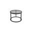 Alayn Nest of 2 Frame Black Coffee Tables with Glass Top