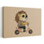Cool Lion Rider Modern Playful Lion Urban Wall Art Print by Mathieu - Wrapped Canvas Print-297970743