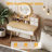 Makeup Vanity Desk With 3 Adjustable Lighted Mirror With Solid Wood Table Feet , Dressing Table Set With 4 Drawers And 3 Open Shelves  For Small Space Bedroom