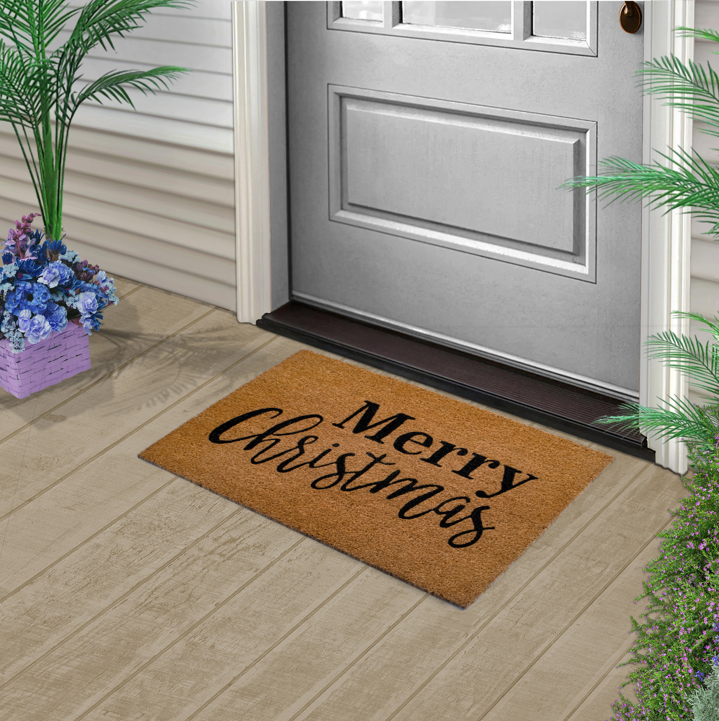 Creative Co-op Natural Coir Doormat 