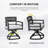 Bruce Outdoor Sintered Stone Dining Set with 4 Swivel Rockers & Sunbrella Cushions
