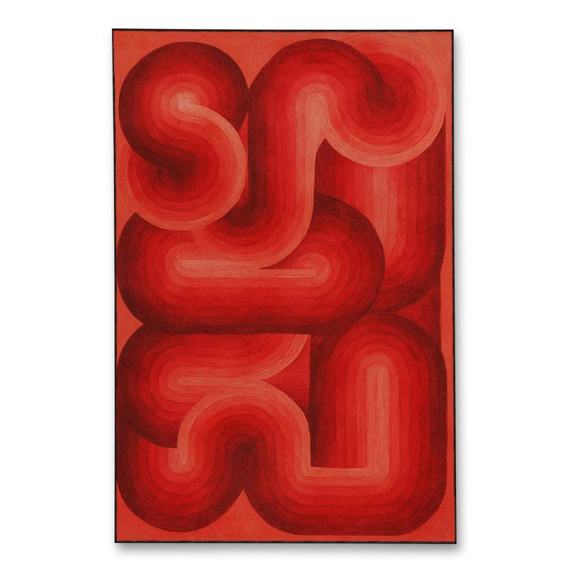 Tapis beige tissé à l'envers Mosso, 2'6" x 6'7"