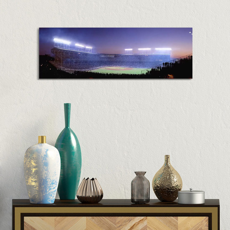 Baseball, Cubs, Chicago, Illinois, USA - Wrapped Canvas Panoramic Print, 30.48 cm H x 91.44 cm W x 1.91 cm D
