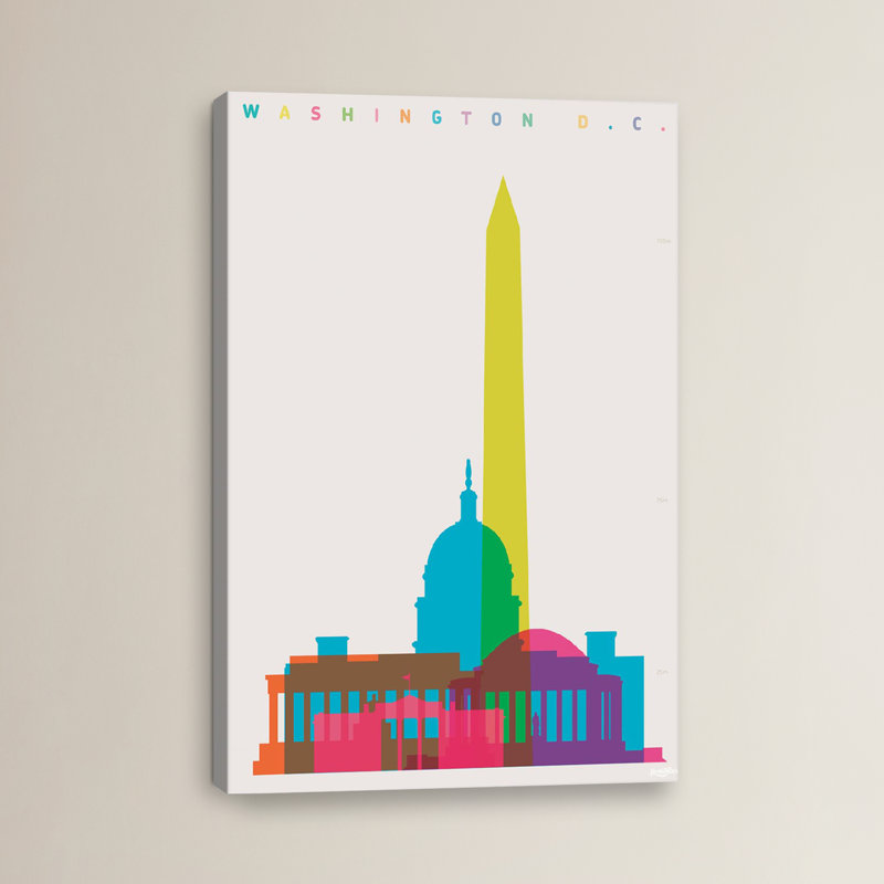 « washington d.c. » par yoni alter, reproduction d’art sur toile tendue, H 26 po x l 18 po x P 1,5 po