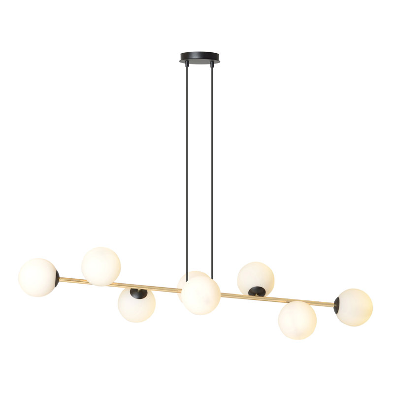 Ambyr 8 - Light Kitchen Island Pendant, Black, White
