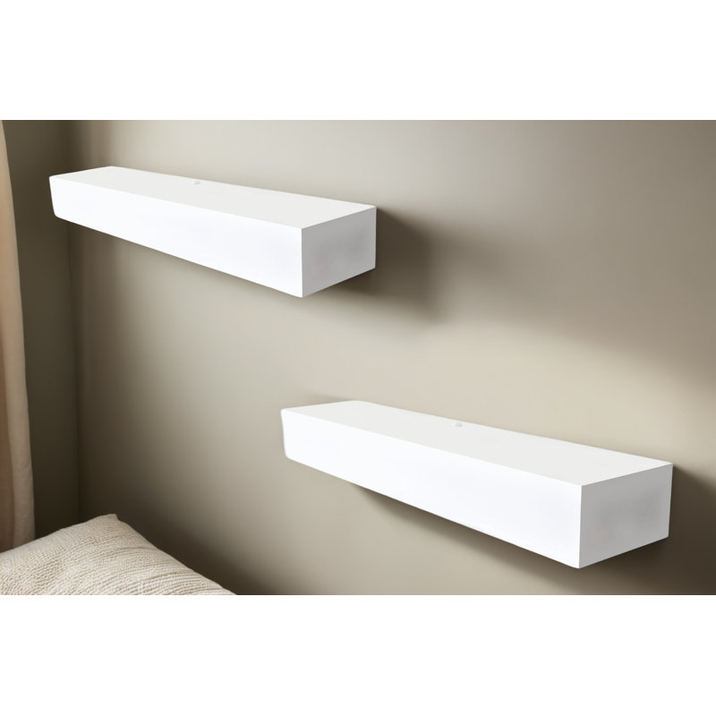 Rayne Poplar Floating Shelves, 4" H x 12" W x 6" D