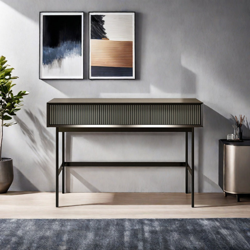 Console Modern Minimalist Luxury, Noir, noir, noir, noir, H 33,46 po x l 47,24 po x P 13,78 po