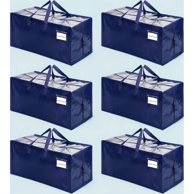 Sacs de déménagement robustes avec sangles de sac à dos - Paquet de 6 sacs de rangement réutilisables