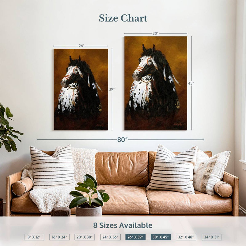Brampt Sioux War Pony, 45" H x 30" W