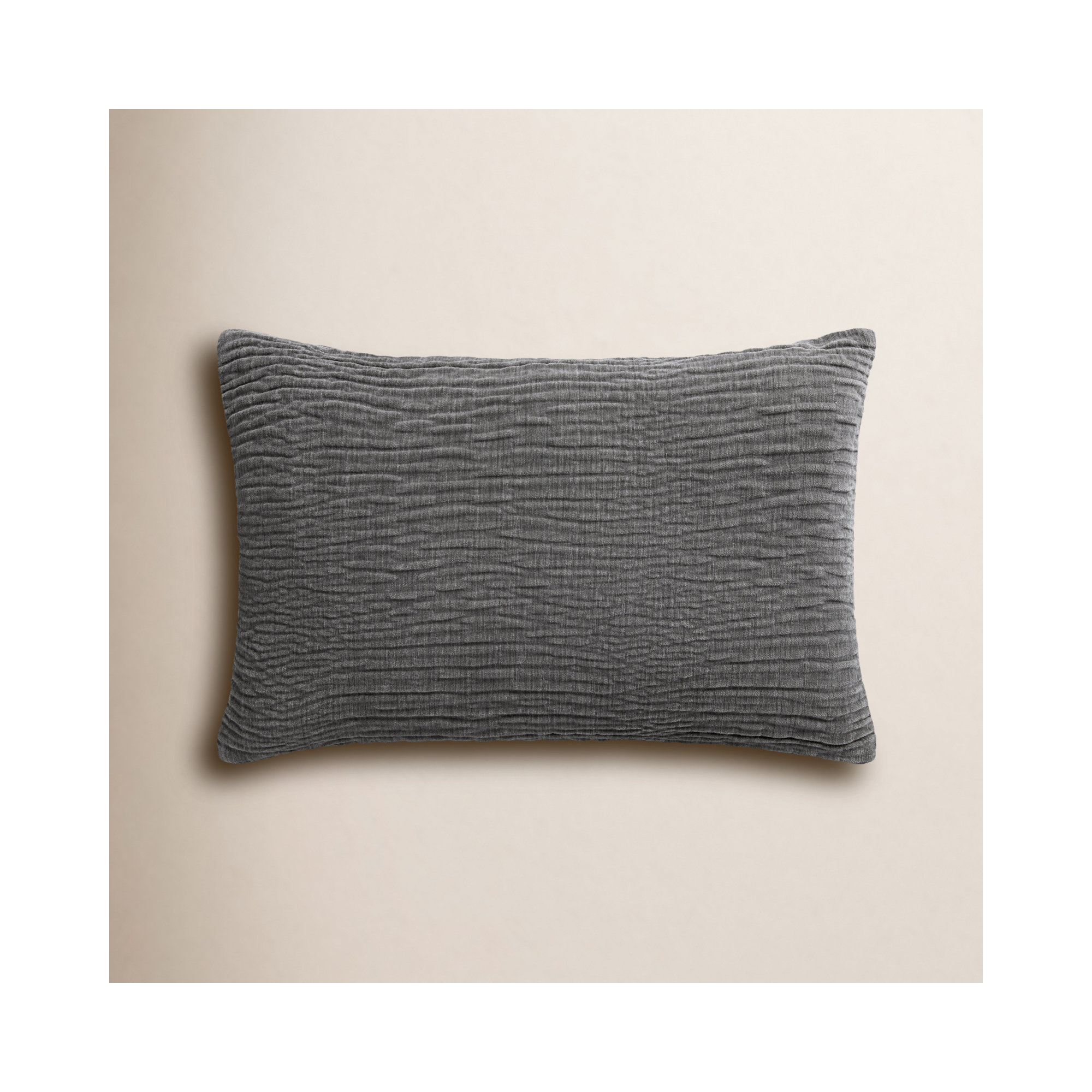 Edan Throw Pillow, Gray, 26" x 16", Down