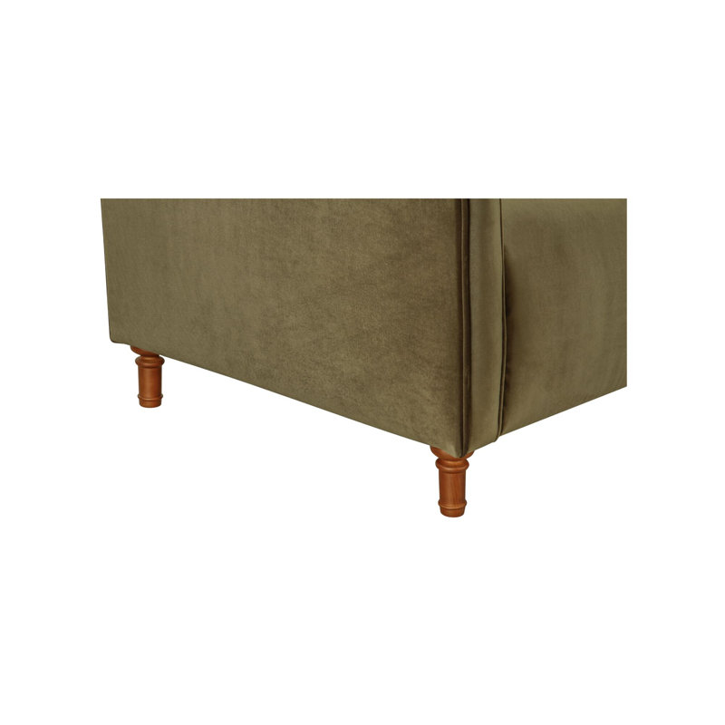 Canapé Dione brun foncé imitation mohair, Deep Sage Faux Mohair
