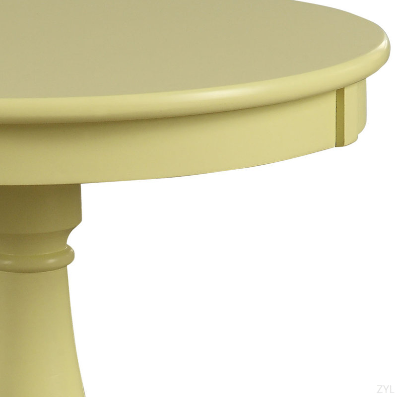 Table d'appoint à finition jaune, Jaune clair