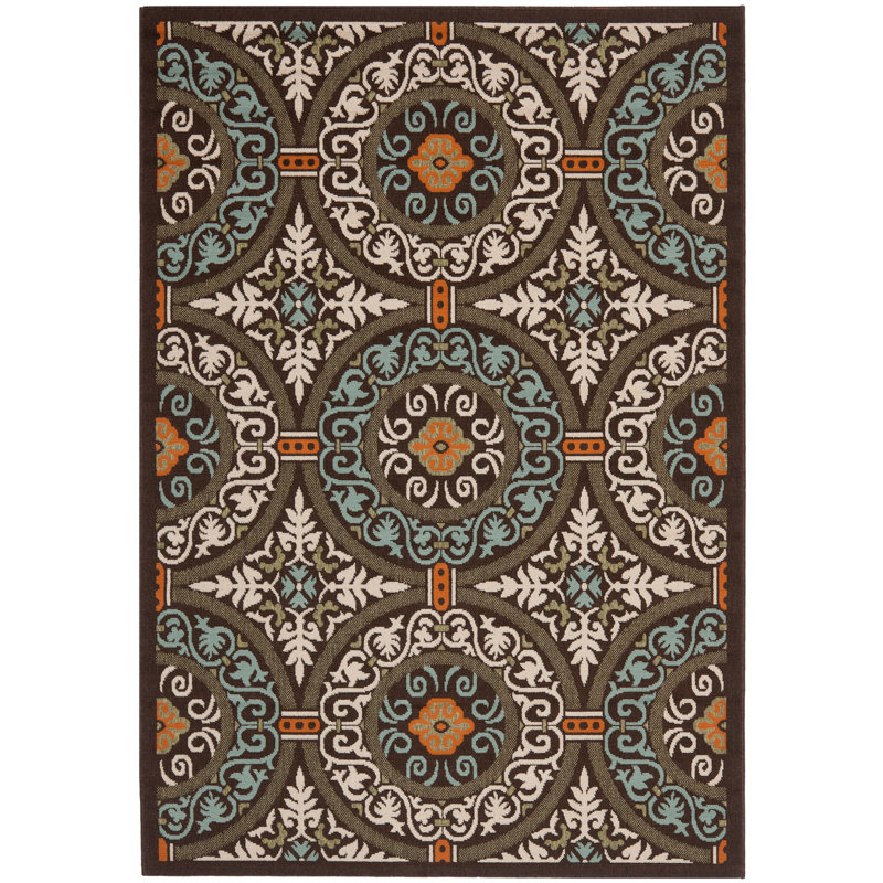 Tapis oriental d'intérieur / extérieur Coucou Performance, Rectangle 2 pi x 3 pi 7 po