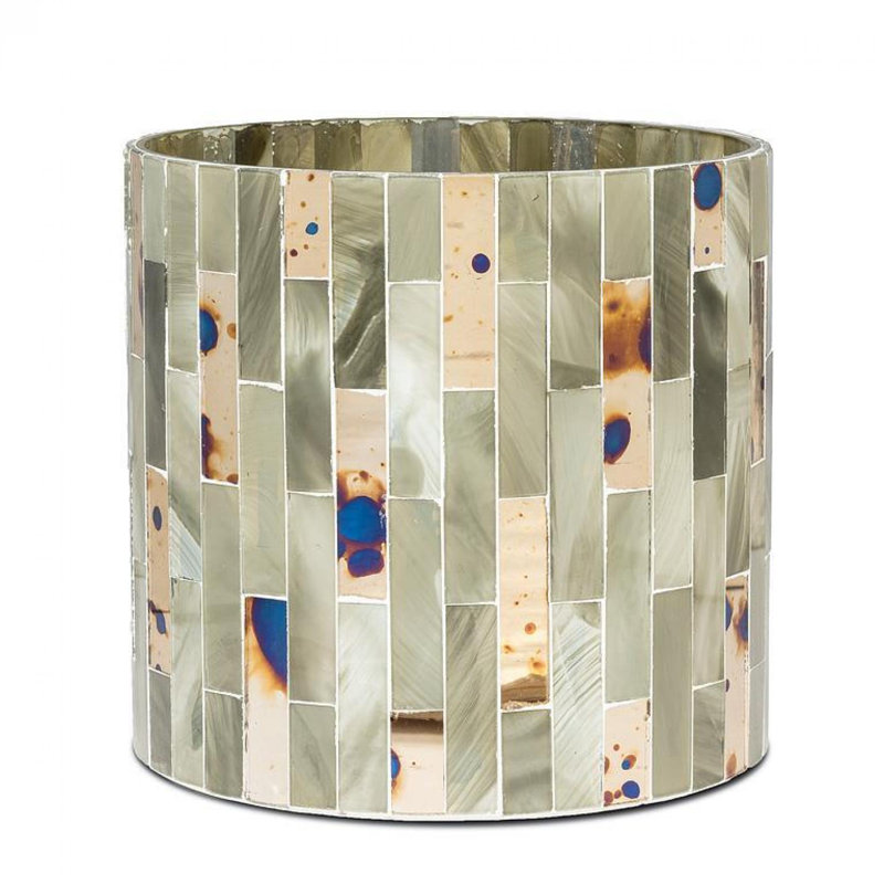 Vertical Tile Pillar Candle Holder, 6" H x 6" W x 6" D