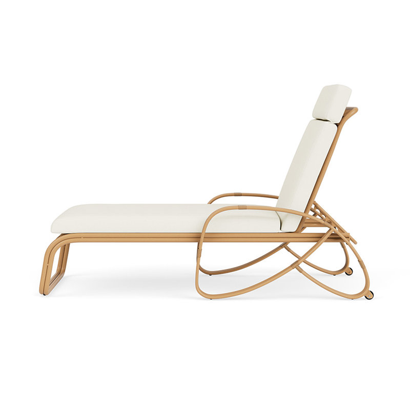 Riviera Outdoor Chaise Lounge, Sailcloth Salt