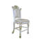 Chaise antique à hauteur de comptoir à finition perle, ensemble de 2